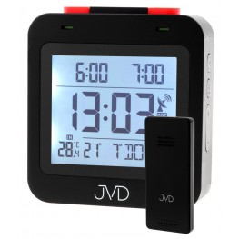 JVD RB3552.2 - Budík řízený signálem se dvěma budícími časy a venkovní teplotouJVD
