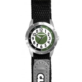 CLOCKODILE Černé reflexní dětské hodinky na suchý zip REFLEX CWX0025CLOCKODILE
