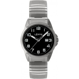 LAVVU Pánské pružné hodinky STOCKHOLM Big Black LWM0022Lavvu