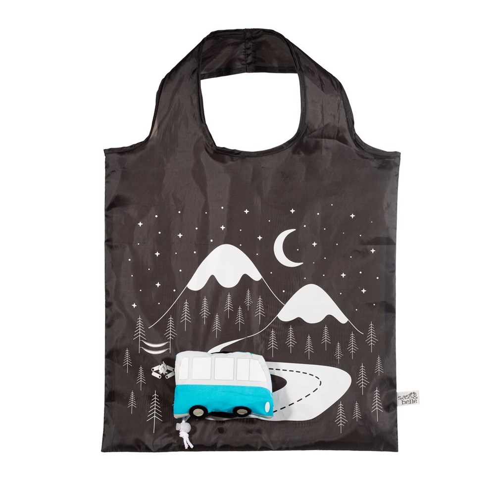 Sass & Belle Skládací taška Camper Van černá Sass & Belle