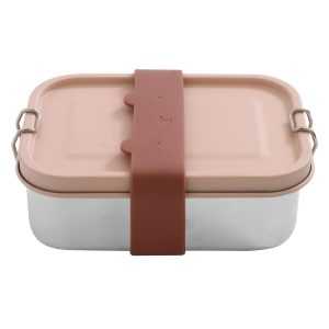 Eef Lillemor Nerezový obědový box se silikonovým páskem - pudrová 700 ml Eef Lillemor