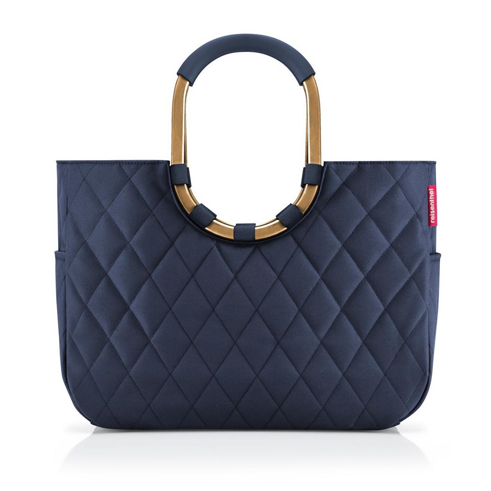 Reisenthel Módní taška Loopshopper L frame rhombus midnight gold Reisenthel