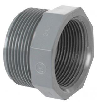 Vagnerpool PVC Redukce krátká závitová 2“ ext. vnější závit x 1 1/2“ int. vnitřní závitVagnerpool