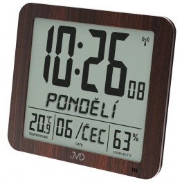 JVD DH9335.2 - Rádiem řízené digitální hodiny se zobrazením dne a měsíce v češtiněJVD