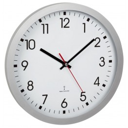 Analogové nástěnné hodiny řízené rádiovým DCF signálem TFA 60.3522.02 - stříbrnéTFA