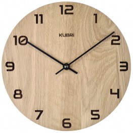 KUBRi 0058B - Dubové hodiny české výroby s výraznými číslyKUBRi