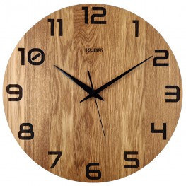 KUBRi HRC0094 - Velké dubové hodiny řízené signálem s tichým chodemKUBRi