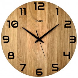 KUBRi HRC0094A - Velké dubové hodiny řízené signálem s tichým chodemKUBRi