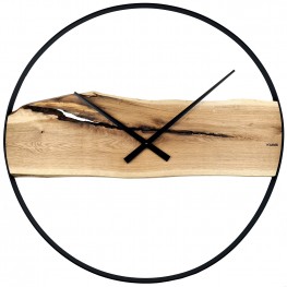 KUBRi 1007A - Obrovské 100 cm hodiny z masivního dubu s kovovým rámemKUBRi