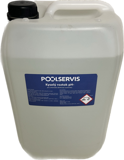 Poolservis Ph mínus 20l - tekuté - pro použítí v chemických automatech Doprava: Pouze osobní odběr PardubicePoolservis