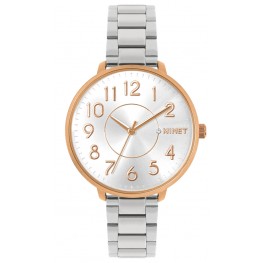 Růžovo-stříbrné dámské hodinky MINET PRAGUE Rose & Silver MWL5132Minet