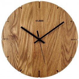 KUBRi HRC0021 - Dubové hodiny řízené signálem s tichým chodemKUBRi