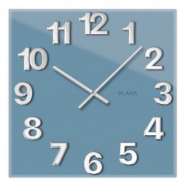 Vlaha VCT1104 - GLASSICO Skleněné modré hodiny vyrobené v ČecháchVlaha