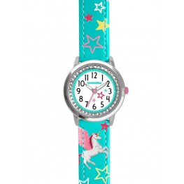 CLOCKODILE Tyrkysové dívčí dětské hodinky JEDNOROŽEC CWG5160CLOCKODILE