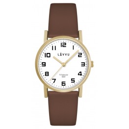 LAVVU Zlaté dámské titanové hodinky MANDAL LWL5034Lavvu