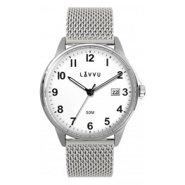 LAVVU Stříbrné hodinky GÖTEBORG MESH LWM0115Lavvu
