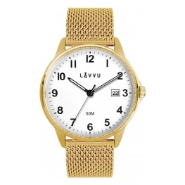 LAVVU Zlaté hodinky GÖTEBORG MESH LWM0117Lavvu