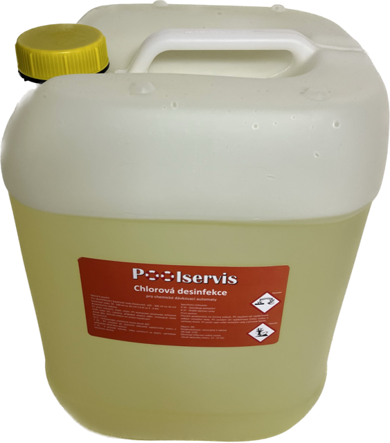 Poolservis Chlornan sodný 10l - tekutý chlor do bazénu Doprava: Pouze osobní odběr PardubicePoolservis