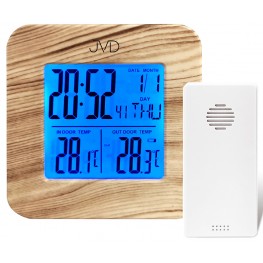 Budík s vnitřní a venkovní teplotou JVD SB2002.1JVD