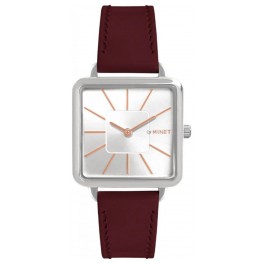 MINET Vínové dámské hodinky OXFORD CLASSY BORDEAUX MWL5105Minet