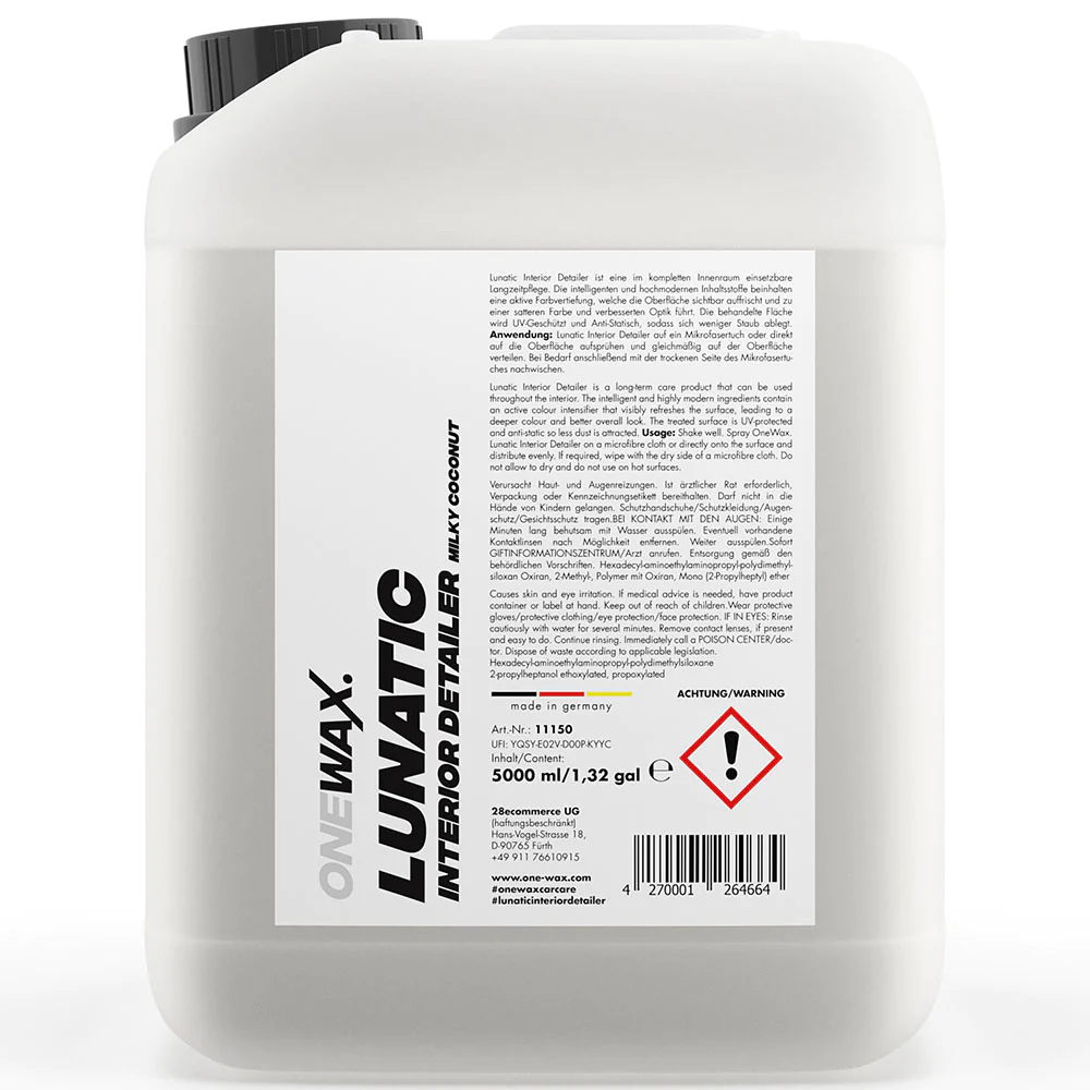 Kokosový interiérový detailer ONEWAX. Lunatic Coco (5000 ml)ONEWAX.