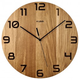 KUBRi 0094RC - Dubové hodiny české výroby řízené signálemKUBRi
