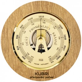 KUBRi 0202 - barometr s vynikající citlivostí v dubovém rámuKUBRi