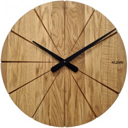 KUBRi 0093 - dubové hodiny české výroby o průměru 44 cmKUBRi