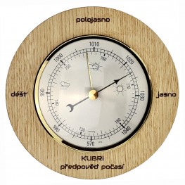 KUBRi 0230 - špičkový barometr osazený v dubovém dřevěKUBRi