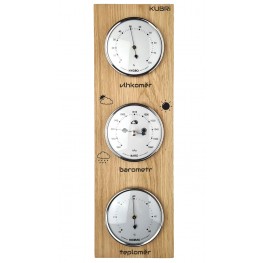 KUBRi 0220S - špičkový barometr s vynikající citlivostí v dubovém rámuKUBRi