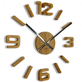 Flexistyle z54g - dubové nalepovací hodiny s průměrem 50-75 cmFlexistyle