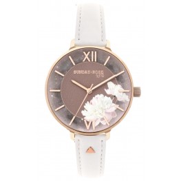 Hodinky SUNDAY ROSE Enchanted Rosy Sunset Leather SUN-E04Sunday Rose