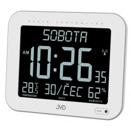 JVD DH9362.1 - Rádiem řízené hodiny se zobrazením dne v češtině a možností stálého podsvíceníJVD