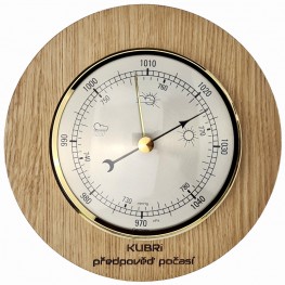 KUBRi 0231 - špičkový barometr osazený v dubovém dřevěKUBRi