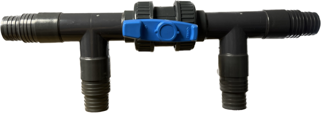 Poolservis Jednoventilový obtok pro 32 i 38mm hadici (solární ohřev