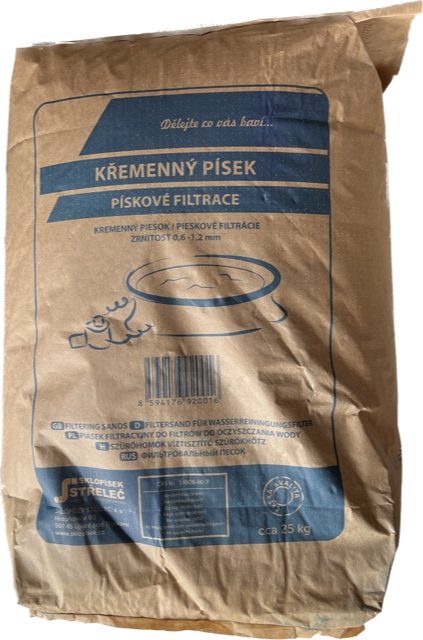 Poolservis Písek do filtrace - POUZE OSOBNÍ ODBĚR - filtrační písek 25 kgPoolservis