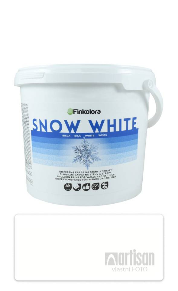 FINKOLORA Snow White - otěruvzdorná malířská barva do interiéru 5 l Bílá FINKOLORA