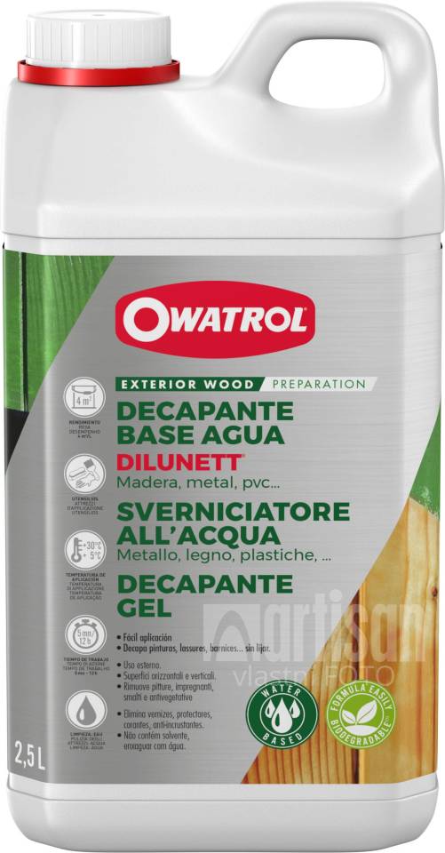 OWATROL Dilunett - bezrozpouštědlový odstraňovač nátěrů na různé povrchy Gel 2.5 l OWATROL