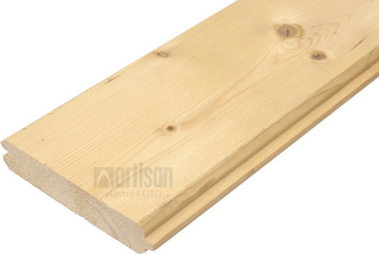 Srubové palubky oboustranné 27x146x5000 KP (krátké pero) - smrk