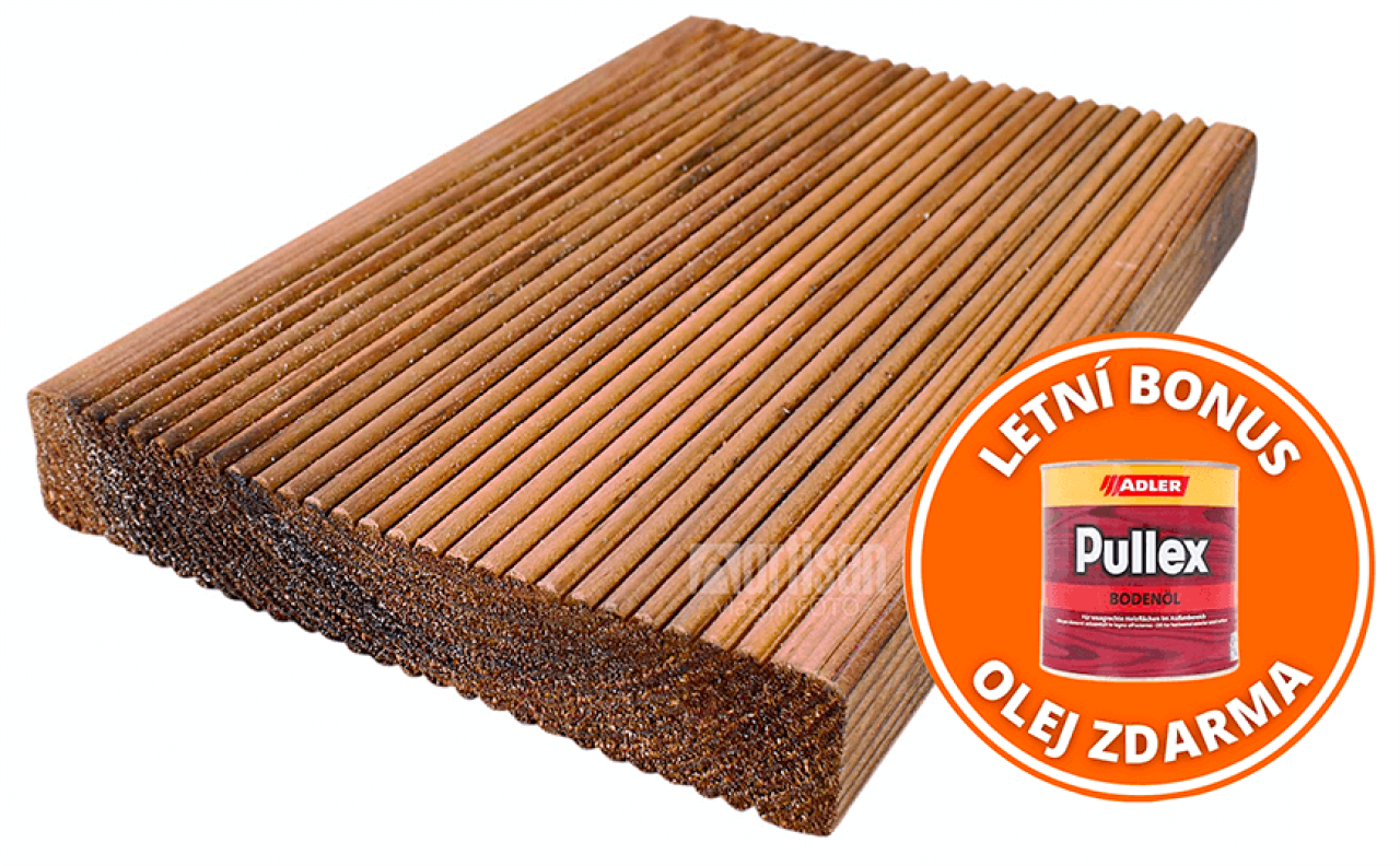 Terasová prkna 28x146x3900 Severská borovice tlakově impregnovaná hnědá