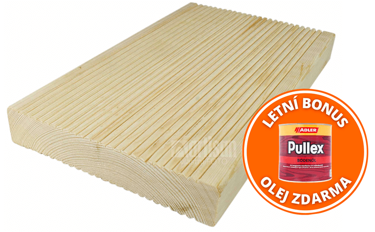 Terasová prkna 28x146x4500 Severská borovice KD