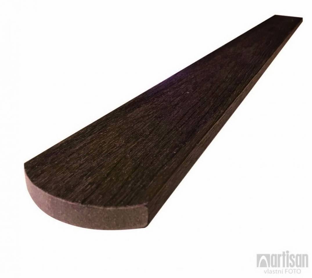 WPC dřevoplastové plotovky Dřevoplus Profi půlkulaté 15x80x900 - Walnut (ořech) Dřevoplus