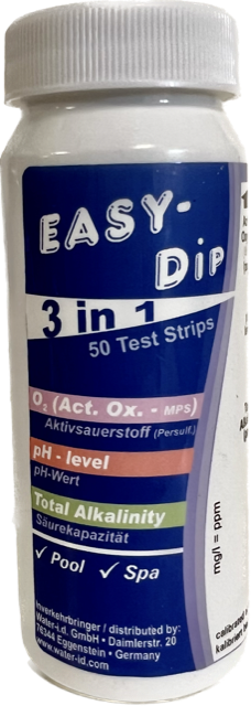 Poolservis Tester na bezchlorovou chemii (O2/pH) - peroxid a sanosil ve vodě (50ks)Poolservis