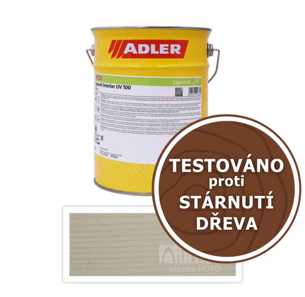 ADLER Lignovit Interior UV 100 - vodou ředitelná lazura na dřevo pro interiéry 4 l Mont Blanc 53956 ADLER