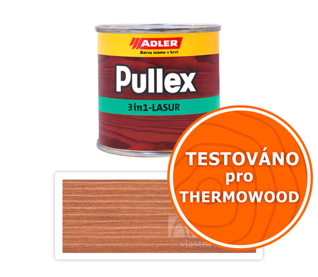 ADLER Pullex 3in1 Lasur - tenkovrstvá impregnační lazura 0.075 l Ořech 4435050049 ADLER