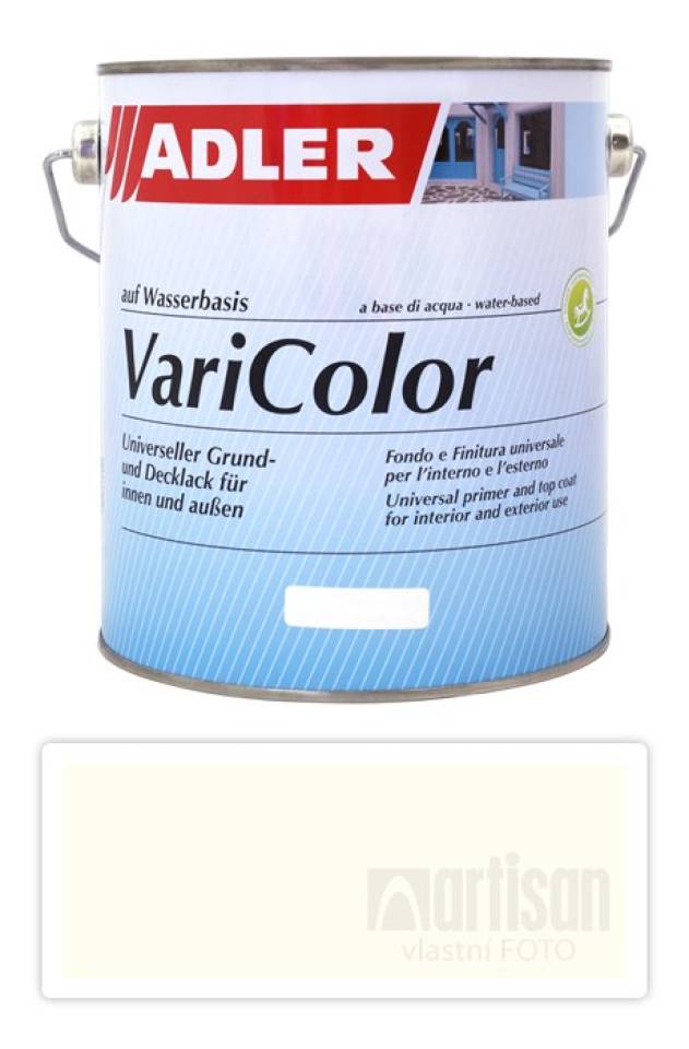 ADLER Varicolor - vodou ředitelná krycí barva univerzál 2.5 l Cremeweiss / Krémová RAL 9001 ADLER