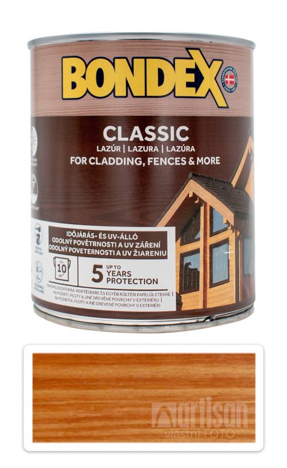 BONDEX Classic - matná tenkovrstvá syntetická lazura 0.75 l Teak BONDEX