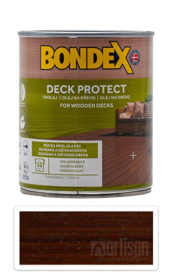 BONDEX Deck Protect - ochranný syntetický olej na dřevo v exteriéru 0.75 l Palisandr BONDEX