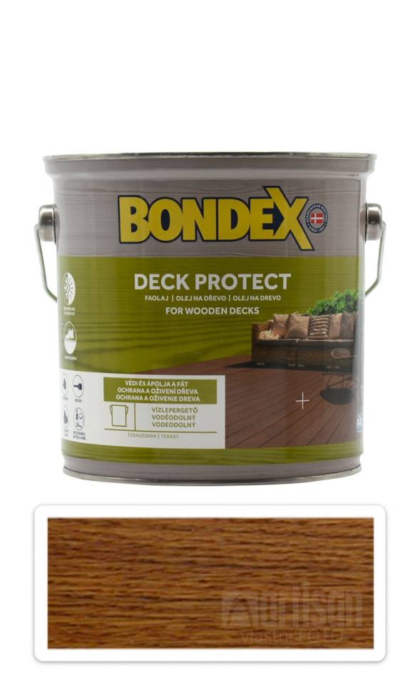 BONDEX Deck Protect - ochranný syntetický olej na dřevo v exteriéru 2.5 l Dub BONDEX