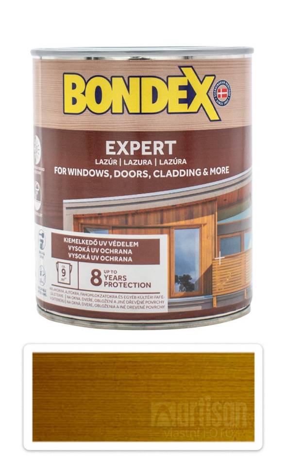 BONDEX Expert - silnovrstvá syntetická lazura na dřevo v exteriéru 0.75 l Dub BONDEX